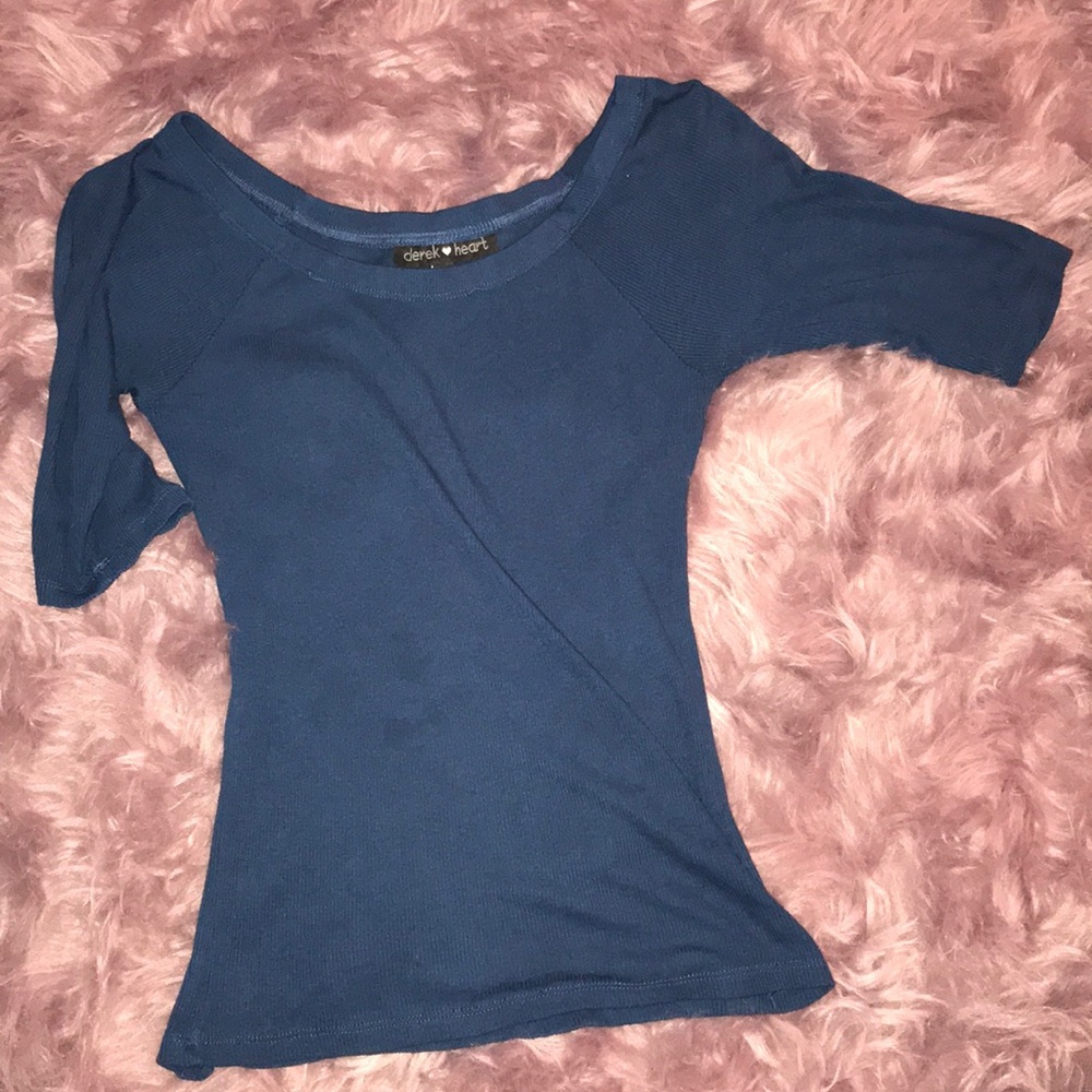 Blue off the shoulder top